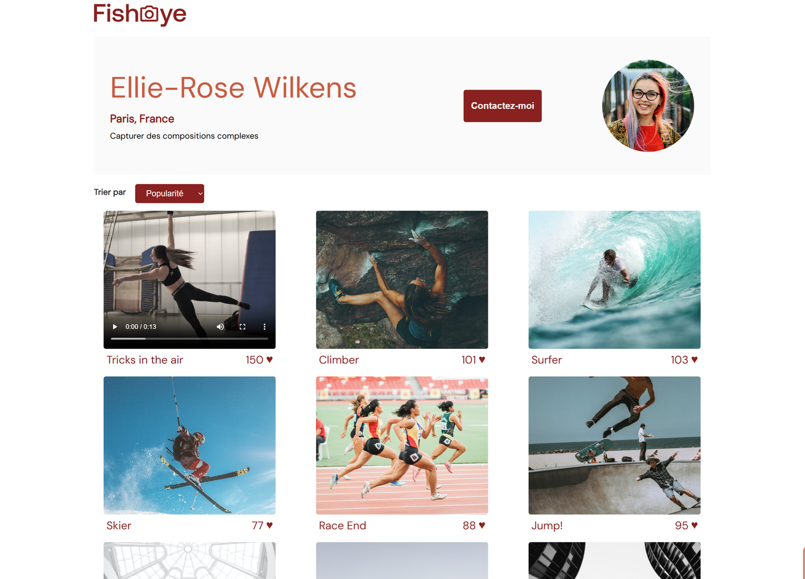 Capture d'écran du site Fisheye